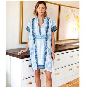 Emerson Fry Cerulean Short Caftan India Collection